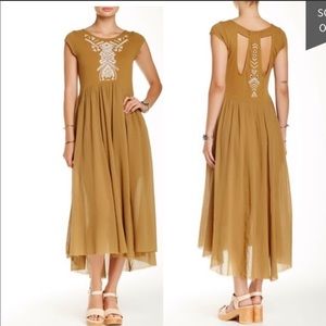 Free People Toosaloosa Slub Meadows Midi Dress